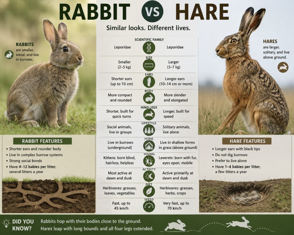 Look alike hopping mammals